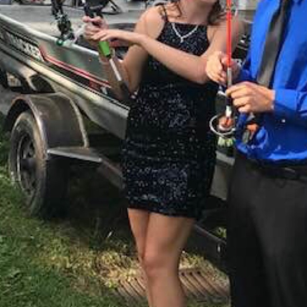 BLACK HOCO DRESS - Picture 3 of 3